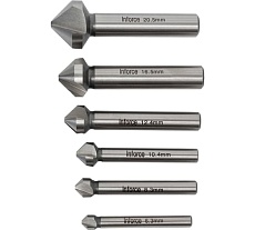 Набор зенковок 90 гр. 6.3-20.5 мм HSS-G 6шт. Inforce 11-01-421