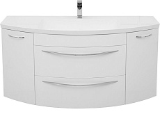 Тумба с раковиной De Aqua Лонг 140 см белый