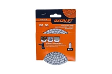 Алмазный гибкий шлифовальный круг черепашка (мокрая шлифовка) 100 мм, P50 OXCRAFT УТ-00013980