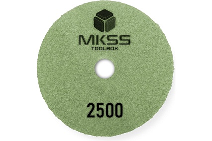 Алмазный гибкий шлифовальный круг MKSS Toolbox MK2604 АГШК Ø100 Р2500 для мокрой полировки MKSS MK26042500