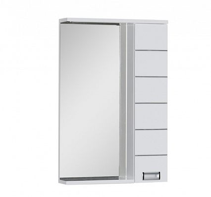 Зеркальный шкаф Aquanet Доминика 55 см белый
