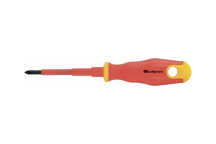 Диэлектрическая отвертка Сибртех PH1*80mm 12930