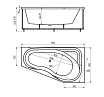 Акриловая ванна Aquatek Медея 170х95 см L/R