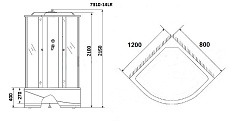 Душевая кабина Niagara NG-7310-14R 120x80 стекло матовое