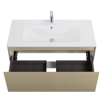 Мебель для ванной Art&Max Latina 100 см Серо-бежевый матовый