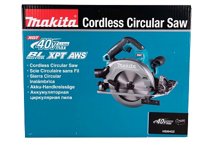 Аккумуляторная дисковая пила Makita XGT BL 40В без аккумулятора и ЗУ HS004GZ