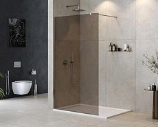 Душевая перегородка Cezares Liberta 110x195 LIBERTA-L-1-110-120-BR-Cr бронза, профиль хром