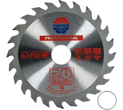 Диск пильный по дереву (125х22.23/20 мм; 24Z) TORGWIN S58930