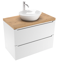 Тумба со столешницей ЗОВ Дион 100 см белый матовый