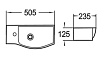 Раковина WeltWasser WW AISBACH 7950 GL-WT L 50 см, левая 10000008692 белый глянец