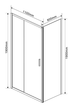 Душевой уголок Vincea Garda VSR-1G1 110x80 хром, прозрачный