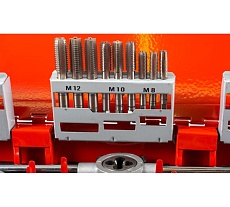 Резьбонарезной набор M3-M12 HSS метчики+плашки+воротки+сверла, 44шт RUKO 245030