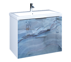 Тумба с раковиной Marka One Liriya 75 см Blue marble