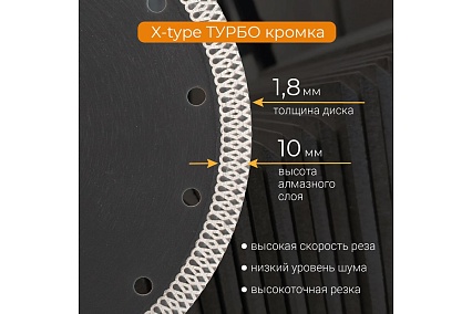 Диск алмазный тонкий по керамограниту (180х25.4/22.2 мм) RAGE by VIRA 605180