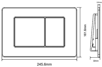 Кнопка смыва AQUAme AQM4112CR хром Кнопка смыва AQUAme AQM4112CR хром
