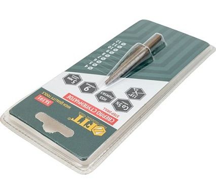 Сверло ступенчатое по металлу HSS Co (4-12 мм; 9 ступеней) FIT 36391