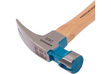 Молоток-гвоздодер Gross 680 г, угол 75, магнит, обрезиненная рукоятка american hickory 10425