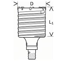 Коронка буровая SDS-max (90x80x150 мм) Bosch 2608580523