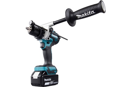 Ударная аккумуляторная дрель-шуруповерт Makita LXT BL 18 В, 13 мм, 125/65 Нм, 2x5.0 Ач, ЗУ, Makpac DHP486RTJ