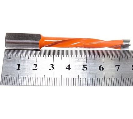 Сверло присадочное усиленное "глухое" (7x77 мм; S=10x20 мм; LH) ROTIS 412.0777L