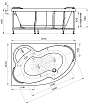 Акриловая ванна Ваннеса Ирма 169х110 L