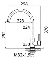 Смеситель для кухни BelBagno BB-LAM03-IN, нержавеющая сталь