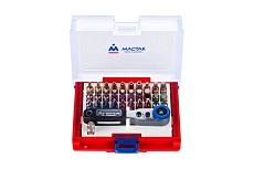 Набор вставок бит 1/4, TORX, HEX, PZ, PH, SLOT, 33 предмета Мастак 058-10033C