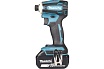 Аккумуляторный ударный бесщеточный шуруповерт Makita Т-Режим, 1/4", 180Нм, М5-М16, кейс, 2x5Ач DTD172RTJ