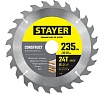 Пильный диск по дереву Stayer Construct 235x30/20 мм, 24Т, технический рез 3683-235-30-24_z01