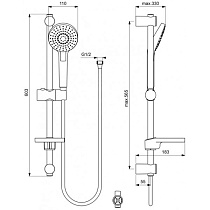 Душевой набор Ideal Standard Ceraflex BD001AA 3 в 1