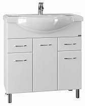 Тумба с раковиной Санта Эльбрус 80 см белый