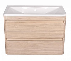 Тумба с раковиной Style Line Атлантика 100 см подвесная, ясень перламутр