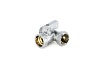 Шаровой кран Uni-Fitt ННВ 1/2" x 3/4" х 1/2", проходной, для стиральных машин, флажок, хром 182C2320