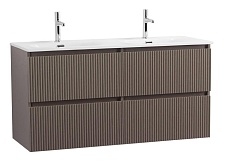 Тумба с раковиной BelBagno Uno 120 см, 4 ящика, Бежевый матовый