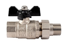 Шаровой кран PROFACTOR с полусгоном PF STRONG ручка бабочка в/н 1/2 дюйма PF UBV 278