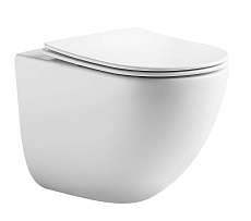 Подвесной унитаз Aquatek Гелиос AQ1993T-00 безободковый, смыв Торнадо, с микролифтом