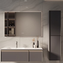 Мебель для ванной Vincea Elise 120 см левая, серый матовый