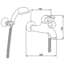 Смеситель для ванны M&Z Delizia DLZ00513 с душем