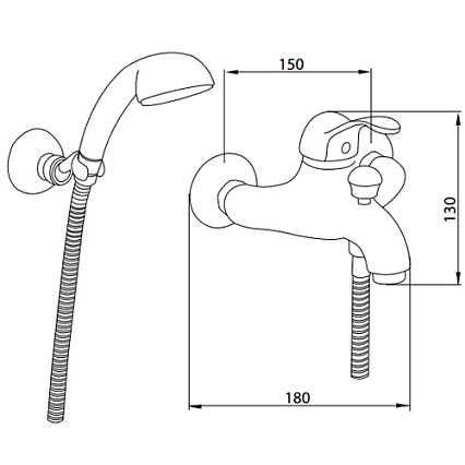 Смеситель для ванны M&Z Delizia DLZ00513 с душем