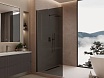 Душевая перегородка Vincea Волк-Ин (Walk-In) VLSW-1H110CGGM 110x200 вороненая сталь, тонированное