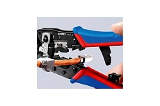 Пресс-клещи для штекеров Knipex 3-в-1, 1 гнездо, 8-пин 8p8c, резка и зачистка кабеля KN-975113SB