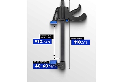 Струбцина быстрозажимная Forsage 36"(max захват-910мм) F-64295(49095)