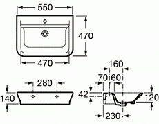 Раковина Roca Gap 55