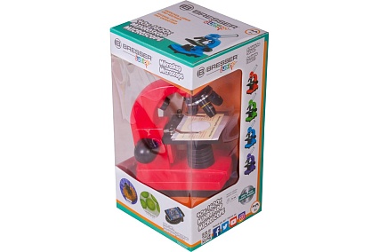 Микроскоп Bresser Junior Biolux SEL 40–1600x, красный 74320