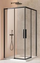 Душевой уголок Vincea Слим 8мм (Slim 8mm) VSS-4SL900CLB 90x90 черный матовый, стекло прозрачное