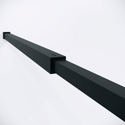 Душевая перегородка Niagara Nova NG-582-10BLACK 100x200 белый градиент, профиль черный матовый