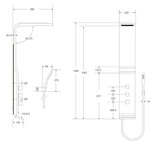 Душевая панель Cerutti Spa Sella S CT8990 серебро