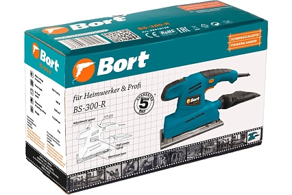 Шлифовальная вибрационная машина Bort BS-300-R 93410136