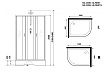 Душевая кабина Niagara Classic NG 33094-14RBKTG 100x90 стекло матовое, без крыши, тропический душ, гидромассаж