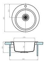 Кухонная мойка Акватон Иверия 48 см, кофе